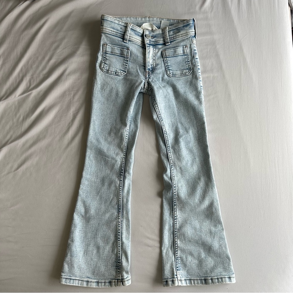H&M Light Wash little Girls Flare Jeans